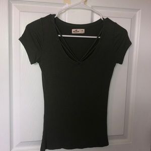 olive green holister top